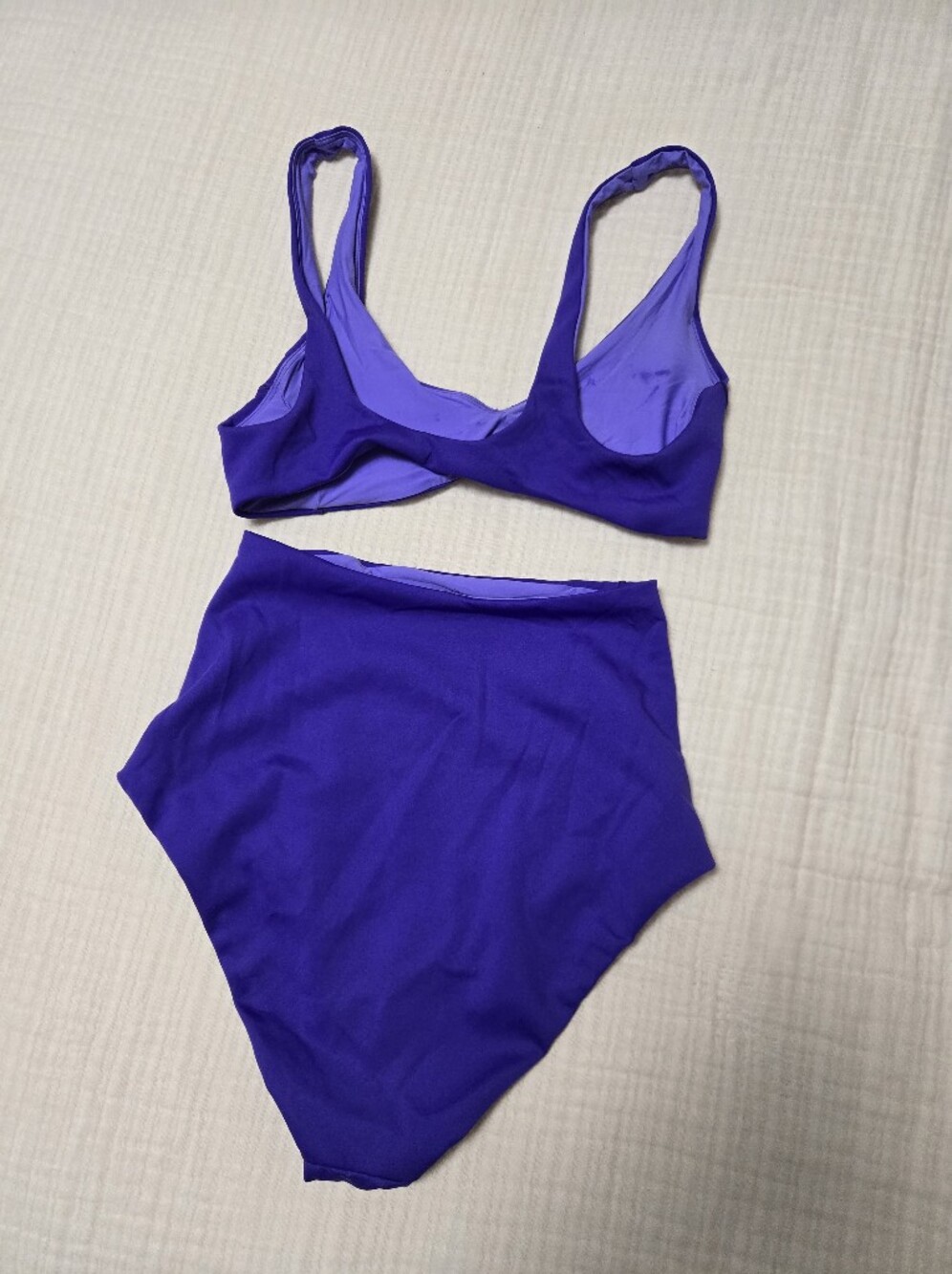 Left On Friday Women’s High-Waist Two-Piece Swim Set in Grape - Picture 4 of 4